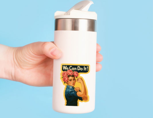 Rosie the Riveter – Peony-Crowned Sticker