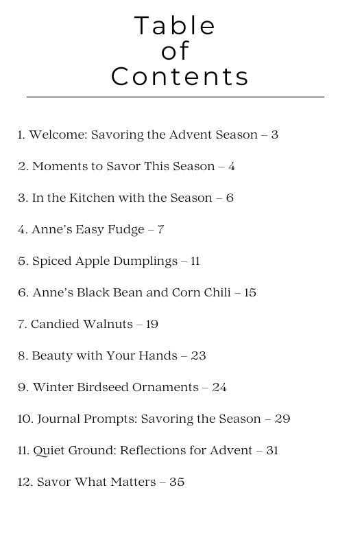 Savoring the Seasons:Advent